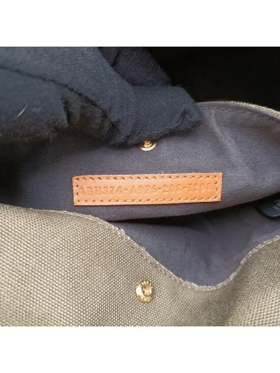 Fendi Peekaboo Green Beige Canvas Leather Messenger Bag - Picture 11 of 16